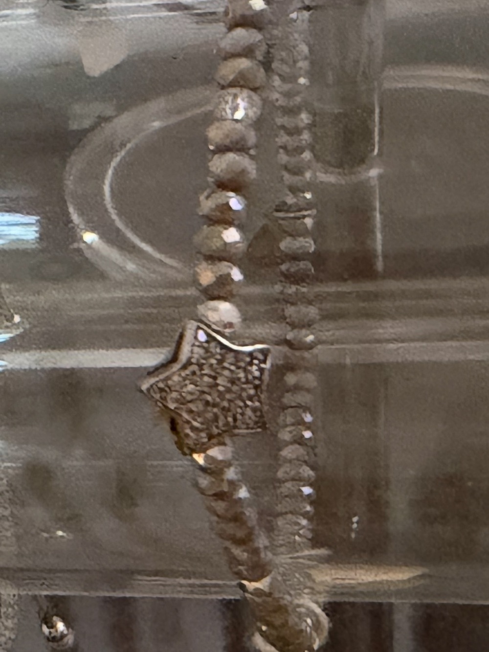 Sterling Silver Star Bead Bracelet - Silver
